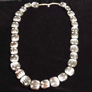 Hand Carved African Wood 28" necklace